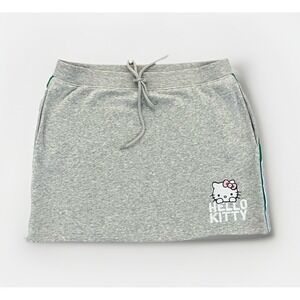 Hello Kitty Y2K‎ By Sanrio Gray Fleece Activewear  Sweat Skirt Pockets XL Y2K